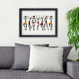 Wallity Cuadro Decorativo Enmarcado Multicolor 32 x 42 cm